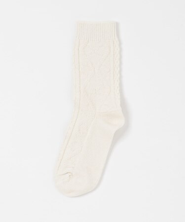 H FOOTWEAR アラン柄ウールソックス