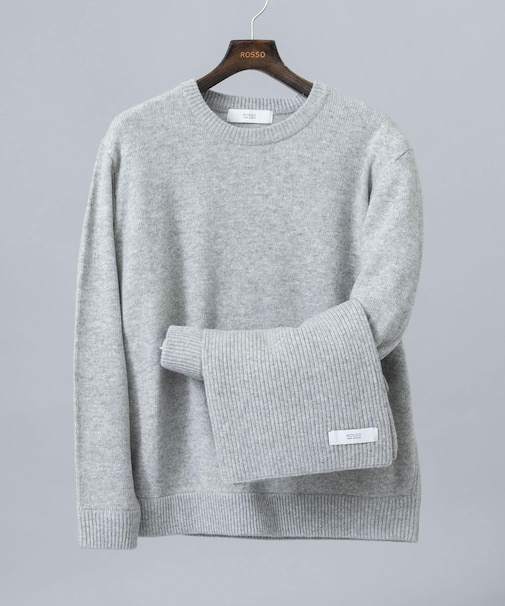 ウールカシミヤニット＋マフラーセット