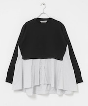TORRAZZO DONNA KNIT DOCKING BLOUSE