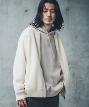 『別注』BAEXFATE×Sonny Label　ヘリンボンジップアップニットカーディガン