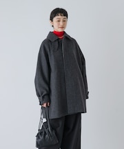 バックタックフレンチウールショートコート