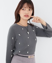 ◎パールビジューニット