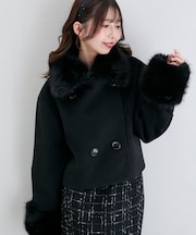 マルチwayフェイクファー付ショートコート