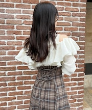 ウエストきゅっとフリルワンピース