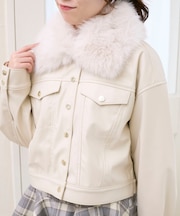 2wayフェイクファーカラーブルゾン