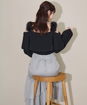 キラキラレースアップマーメイドスカート