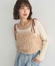 ベロアリボンフェザービスチェ