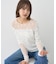 レース×アイレットプルオーバー
