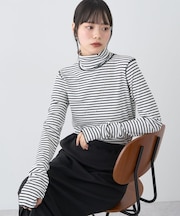 リブタートルネックプルオーバー