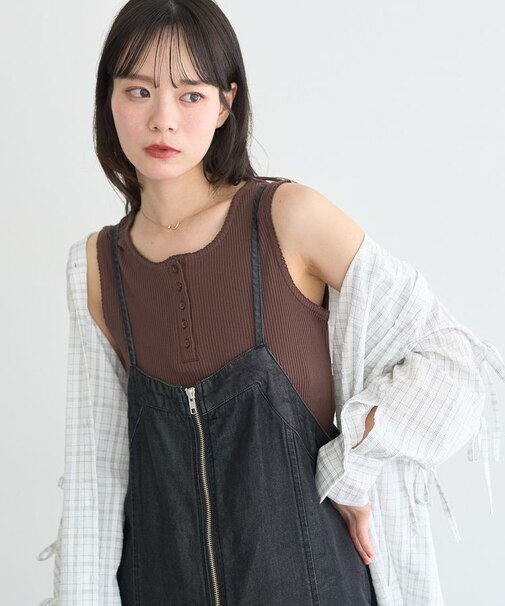 ピコミシンヘンリーネックタンクトップ