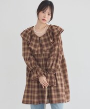 フリルカラーチュニック