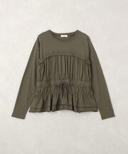 ビスチェ風シャーリングプルオーバー