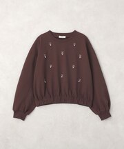 ビジュー裏毛プルオーバー