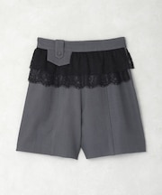 レースレイヤードショートパンツ