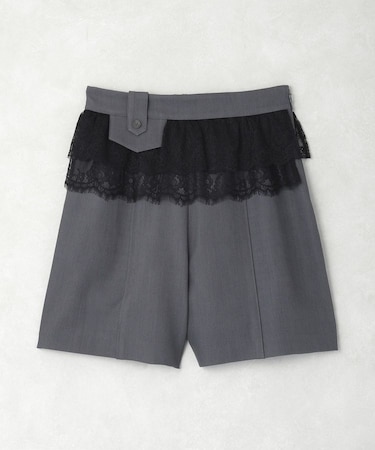 レースレイヤードショートパンツ