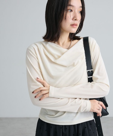 【WEB限定】シアーベロアオフショル長袖プルオーバーⅡ