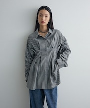 【WEB限定】ドロストシャーリングウエストタックシャツⅢ