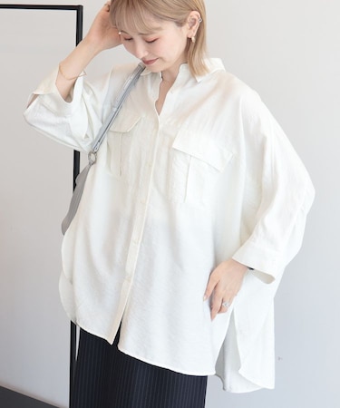 【WEB限定】接触冷感Wポケットシャツチュニック