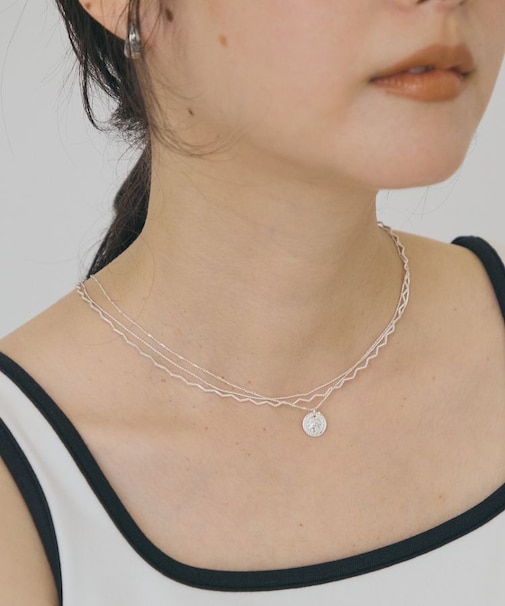 3レンスリムチェーンコインネックレス