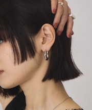 【ステンレス】ニュアンスフープピアス