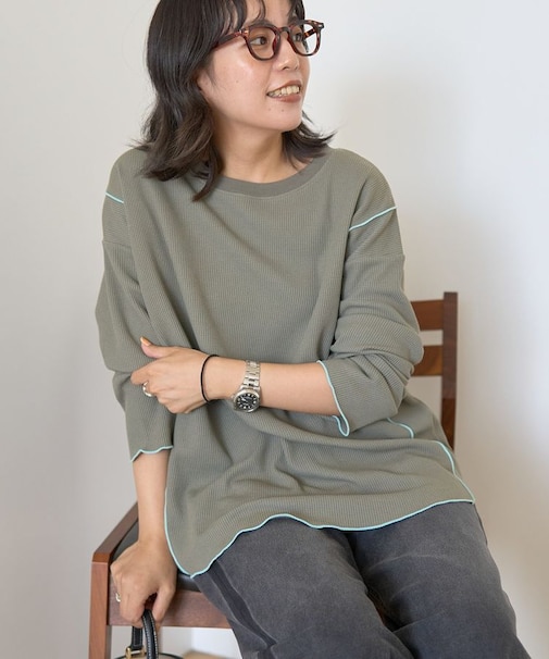 【WEB限定】ワッフル配色メロープルオーバー