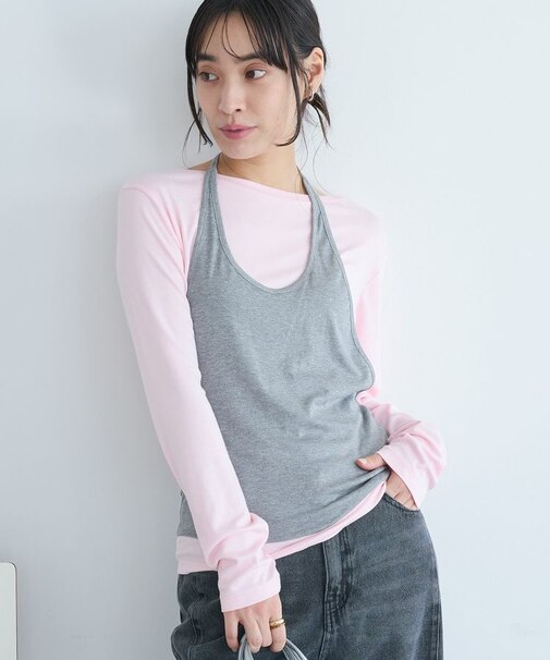 2点セット/ホルターネック+ロンTee