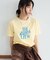 フロッキープリントTシャツ