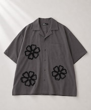 花柄オープンカラーシャツ