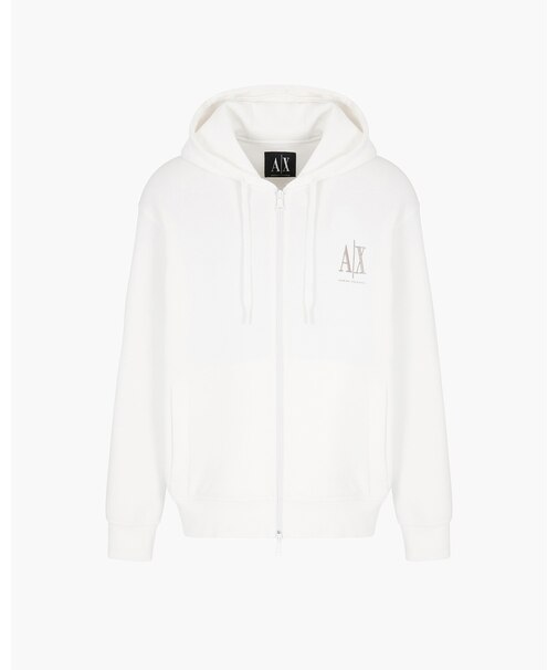 【A|X アルマーニ エクスチェンジ】ICON ジップアップフーデッドスウェットシャツ