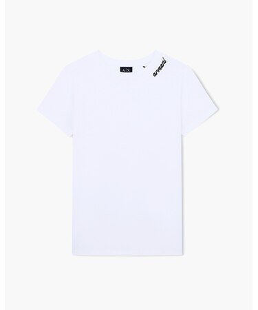 【A|X アルマーニ エクスチェンジ】エンブロイダリーロゴ 半袖クルーネックTシャツ