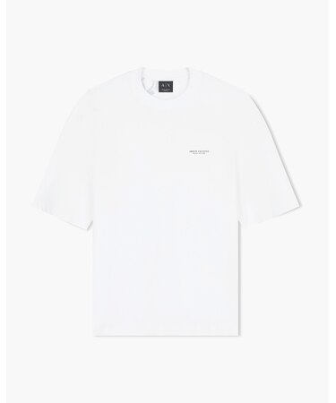 【A|X アルマーニ エクスチェンジ】バックロゴ ルーズフィット 半袖クルーネックTシャツ