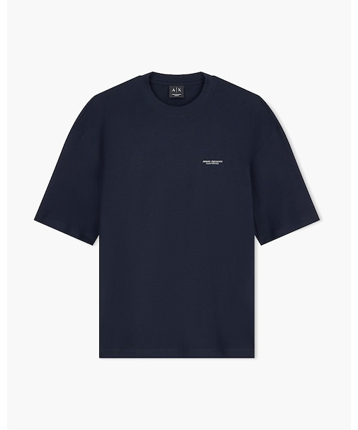 【A|X アルマーニ エクスチェンジ】バックロゴ ルーズフィット 半袖クルーネックTシャツ