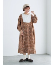 【WEB限定】胸元配色花柄ワンピース