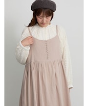 チュール刺繍ギャザーブラウス