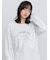 レース付きロゴプリントロングTシャツ