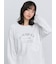 レース付きロゴプリントロングTシャツ