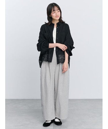 ツイルワイドストレートパンツ