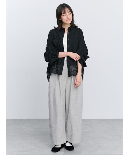 ツイルワイドストレートパンツ