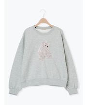 アニマル柄モール刺繍スウェット