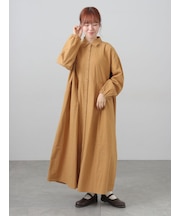綿麻シャツワンピース