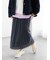 レース×チュールレイヤードスカート
