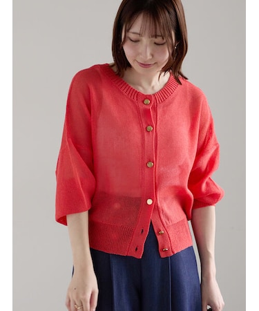 【WEB限定カラーあり】ペーパータッチヤーン2wayメッシュニット