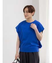 【接触冷感/遮熱/吸水速乾】ショルダータックドルマンTシャツ