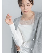 シアーネック切替ロンT