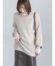 モヘアタッチメッシュプルオーバー