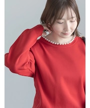 パールネックニット