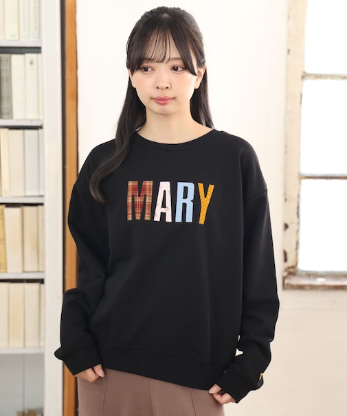 MARYアップリケロゴ プルオーバー