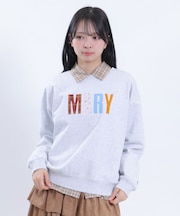 MARYアップリケロゴ プルオーバー