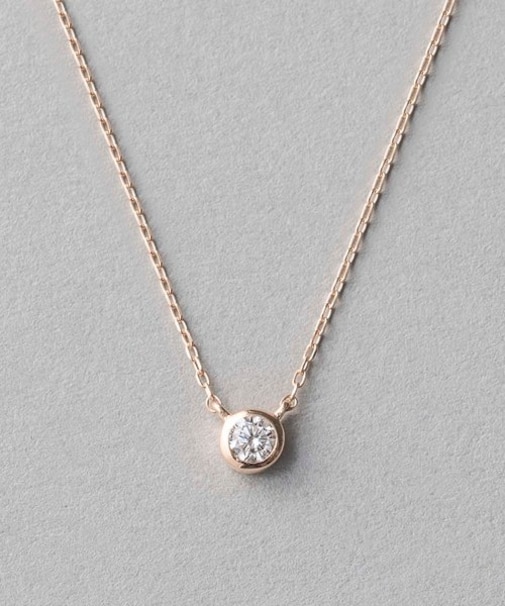 K18 ダイヤモンド 0.1ct ネックレス「ブライト」