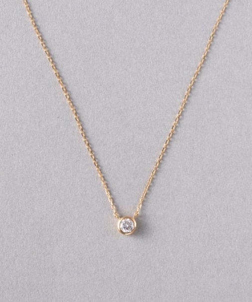 K18 ダイヤモンド 0.15ct ネックレス「ブライト」